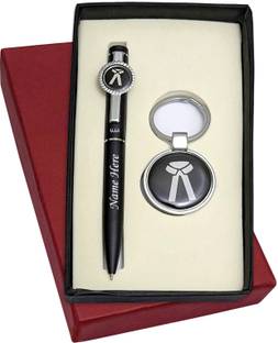 UJJi Advocate Name Engraved Metal Keychain & Pen Gift Set