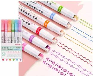 fixer Linear Curve Multicolor Roller Ball Pen Roller Ball Pen