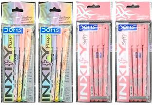 DOMS INXIFY Plus and Softy | LV Ink | 0.7mm Needle Tip| 10 Blue + 10 Red Ink| Ball Pen