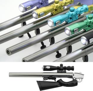 SAH Interesting Sniper Gun Pens Gun Shape LED Light Gel Ink Multi-function Pen