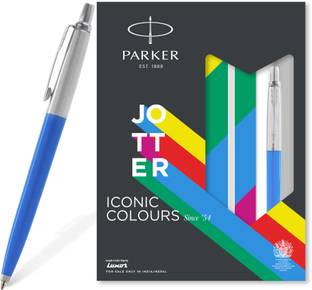 PARKER Pen and Notebook Gift Set | Jotter Standard Blue Body Ball Pen