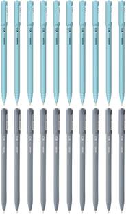 HAUSER Xo Ball Pen Combo Pack | Solid Body Type | 10 Pcs Blue ink & 10 Pcs Black ink Ball Pen