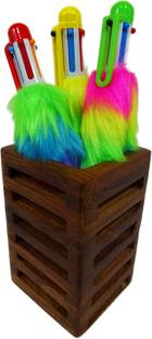 poksi 4 Compartments WOODEN SHEESHAM PENSTAND
