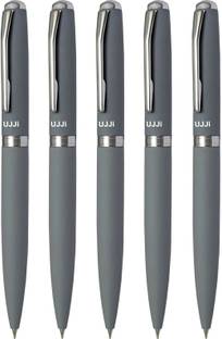 UJJi Grey Colour Body Pack of 5 Metal Ball Pen