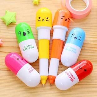 Meeko.com Capsule Shape Pen pack 0f 5 Ball Pen