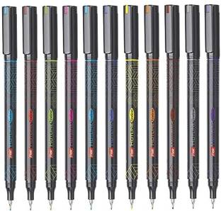 FLAIR Hotline 0.7 to 1 mm Metal Tip, 10 Pcs Pouch Pack Fineliner Pen