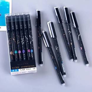 fixer Unique Star Dotted Erasable Pen With Assorted Eraser Smudge Proof Gel Pen