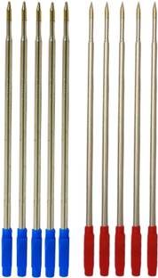 auteur Thin Screw Type Black, Red Thread Refill for Twist Ball Pen 0.6mm Smooth Writing Refill