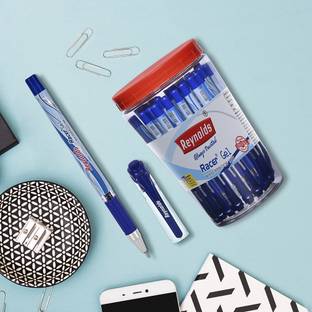 Reynolds Racer Gel Blue Pen Jar Gel Pen