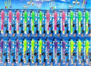 Gold Leaf Invisible Magic Pen with UV-Light Random Color Set of 24 Pcs Roller Ball Pen
