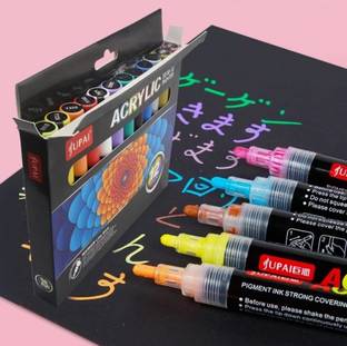 radhey preet Acrylic Glass Paint Marker Set, 4mm Nib, RP1097 Multi-function Pen