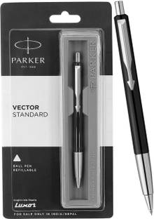 PARKER Vector Standard Stainless Steel, Chrome Trim Ball Pen