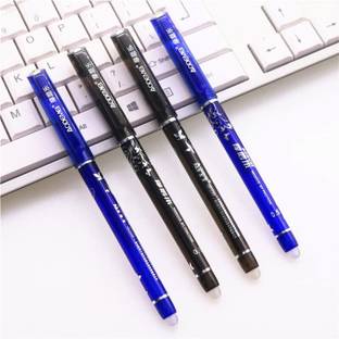 Arrolliant Blue and black Erasable Gel Pen with attached Magic Wipe Eraser (0.5mm Nib Size) Gel Pen