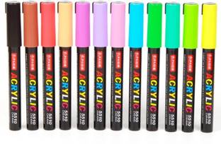 radhey preet Acrylic Glass Paint Marker Set, 4mm Nib, RP1100 Multi-function Pen