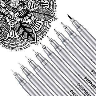 Bluedeal Black Micro-Pen Fineliner Drawing Ink Pen Waterproof Archival Black Pigment Pens Nib