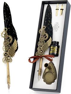 JAYANSHU Ink Feather pen Calligraphy Pen Set Fountain Pen (BLECK) Fountain Pen