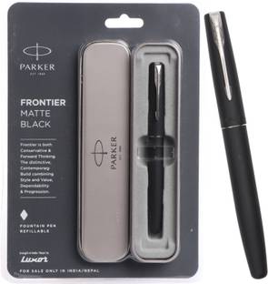 PARKER Frontier Matte Black Chrome Trim | Fountain Pen