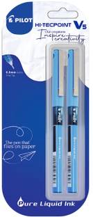 PILOT V5 Pen (Pack of 2 )Blue Roller Ball Pen