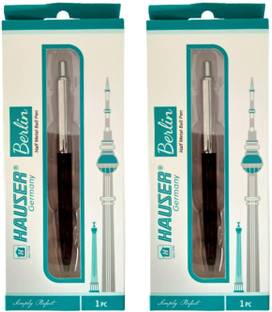 HAUSER Berlin Half Metal Retractable Ball Pen Box Pack | Attractive Design Ball Pen