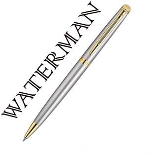 Waterman HEMISPHERE STAINLESS STEEL GT BALLPOINT PEN WITH FREE POCKET WATCH Ball Pen