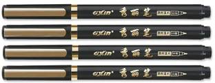 GXIN Calligraphy Black Brush Pen Set | Pigment Ink for Lettering Drawing Illustrators Calligraphy
