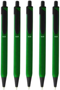 UJJi Click Pen in Matte Finish Green Colour Body Ball Pen