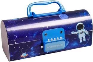 Kingmart Compass Box Space Art Plastic Pencil Box