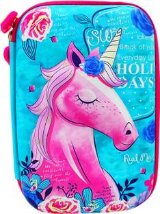 Johnnie Boy Unicorn EVA Pencil Box | Jumbo Size |Accommodate all the stationery items Unicorn Art EVA Pencil Box