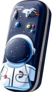 KAVANA Space theme pouch Astronaut Theme Pencil Case Large Capacity Pencil Pouch space Art Plastic Pencil Box