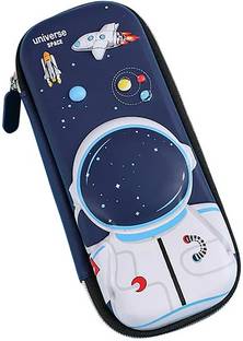 KAVANA Pencil Box for Boys & Girls - Geomatry Box - Pencil Pouch for School SPACE Art Canvas Pencil Box