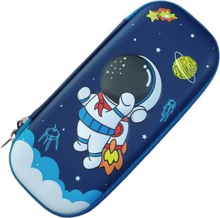 radhey preet 3D Print of Rocket or Astronaut on pouch | Available in mix design | Pouch size is regular | Price for 1pc | Print may vary as per stock Art EVA Pencil Box
