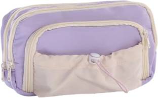 SOKT Pencil Pouch for Girls Large Capacity 5-Layer Woven Fabric Storage Pencil Case and Adjustable Drawstring Pocket Stationery Items for School Art Canvas Pencil Box