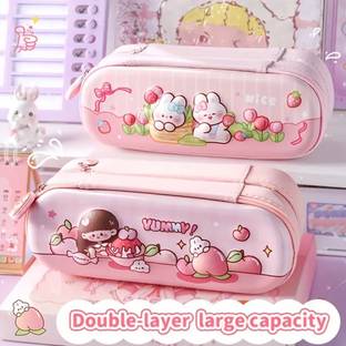 radhey preet Trending & Popular 2 Layer Stationery Storage Case In Quality Material in Famous Carton Print For Kids With More Storage Space in Bright Colors Cases RP1151(30) Art EVA Pencil Box