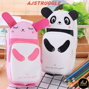 AJSTRUGGLE Women Favorite Panda Shape Pencil Pencil Pouch Best Gift For Girls And Women Art Artificial Leather Pencil Boxes