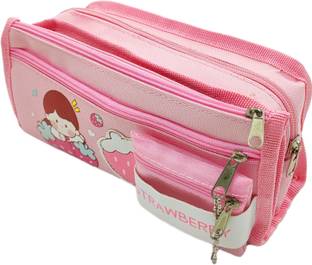 dishvy Strawberry pouch - Pink Geometry Box