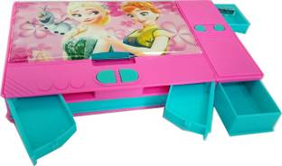 TECHNOCHITRA PINK JUMBO FROZEN Art Plastic Pencil Box