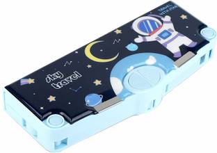 KAVANA Space Pencil Box Multifunctional Pencil Box for Kids space Art Plastic Pencil Box