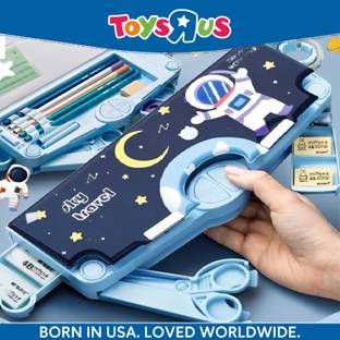 Toys R Us Space Series Astronaut Space Theme Art Plastic Pencil Box