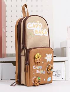 Akvanar capy bara Pencil pouch Multipurpose Zipper Pencil Pouch School Stationery Box Geometry Box