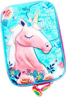 Chigy Wooh Green Unicorn Pouch Unicorn Art EVA Pencil Box