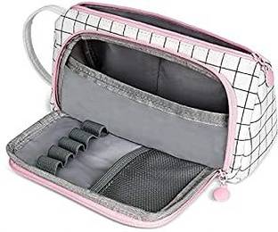 TREXEE Pencil Pouch Pink Large Capacity for Stationary Aesthetic Pencil Case 0 Art Canvas Pencil Box