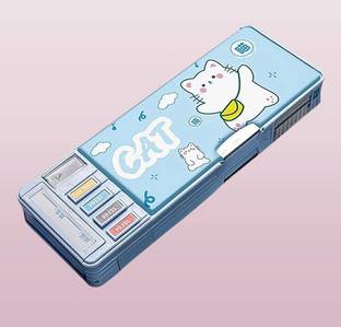 JOY MAKER cat boy Art Metal Pencil Box