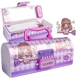 MANAKI ENTERPRISE 1 Pencil Box For Kids, Boys, Girls,Stationary Organizer Case For Kids(Luky-Purple) Art Plastic Pencil Box