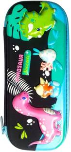 Toxen Dinosaur Pencil Pouch Jungle Book Themed Art Canvas Pencil Box
