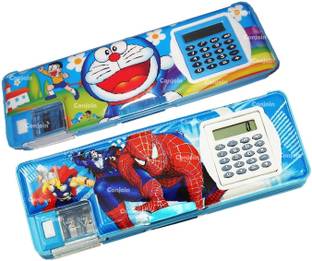 pkm 2 Calculator Geometry Box NA आर्ट Plastic पेंसिल बॉक्स