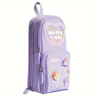 radhey preet Large Capacity Pencil Case for Little Girls, Boys, & Students, Simple, Cute, & Spacious Design for Organize School Supplies, Perfect for All Season RP734 Art Artificial Leather Pencil Box