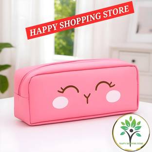 HAPPY SHOPPING STORE Cartoon Multifunctional Pencil Case,Large Capacity Stationery Bag For Students Pencil Pouch Art Artificial Leather Pencil Box