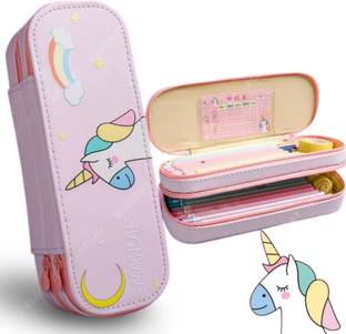 Elecart Unicorn pencil case Unicorn pencil case Art Canvas Pencil Box