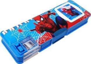 LG CREATIONS SPIDER BLUE SMALL CAL C CHARACTER Art Plastic Pencil Box