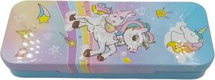 AKFLICKS Unicorn Tin Box Unicorn Art Metal Pencil Box